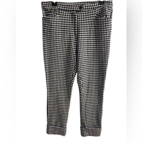 Anthropologie Pants - Anthropologie  Black and White Checkered Pants women 8